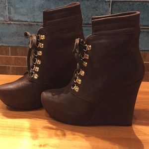 Dark Brown leather Ankle boot